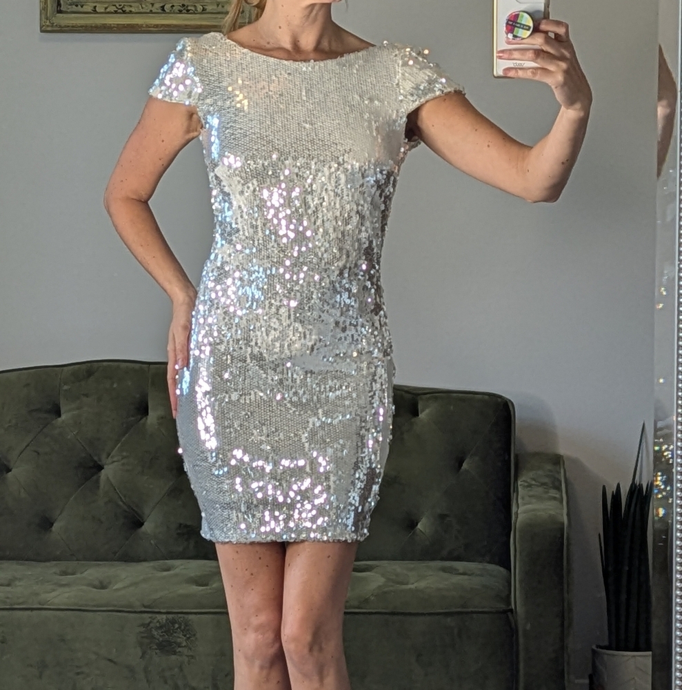 Dress the population sequin dress Party Birthday Sparkle Glitter Bodycon Sexy